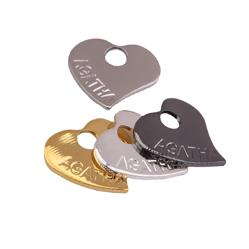 

20pcs Multicolor Geometric Love Single Hole Printed English Tag Earrings Pendant Jewelry Accessories