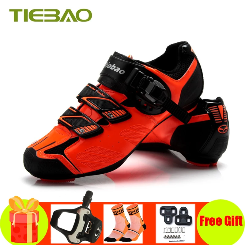 Tiebao pro cycling shoes road men women pedals self-locking bicycle riding shoes bicicletas superstar Athletic bike sneakers