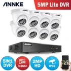 ANNKE 1080P 8CH H.264 CCTV камера DVR система 8 шт. Водонепроницаемая 2.0MP HD-TVI белая купольная камера s домашний комплект видеонаблюдения