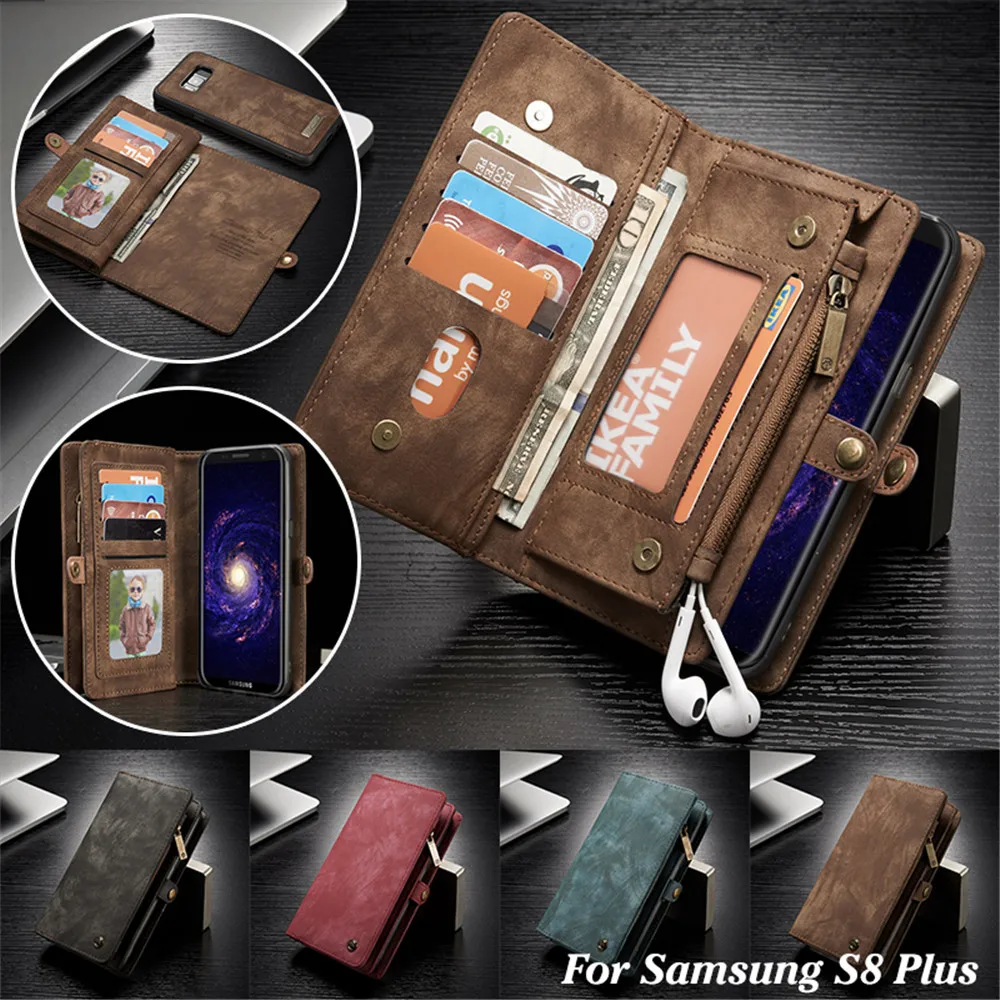 Кожаный чехол для Samsung S8 S9 S10 Plus S7 Edge S21 Ultra S20 FE Note 20 Ultra10 9 8 бумажник Galaxy A50 A70 A40 A30