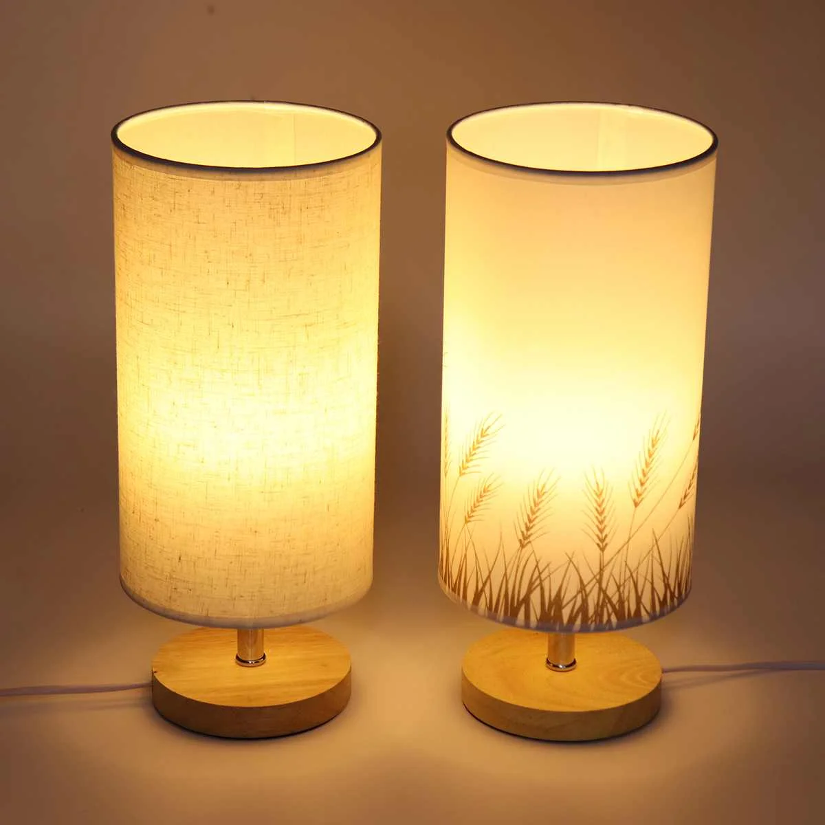 Современная винтажная прикроватная лампа E27 в помещении абажур для стола кровати