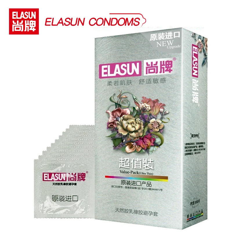 ELASUN 100 шт. ультратонкая большая масло супер мягкие презерватив бесцветный