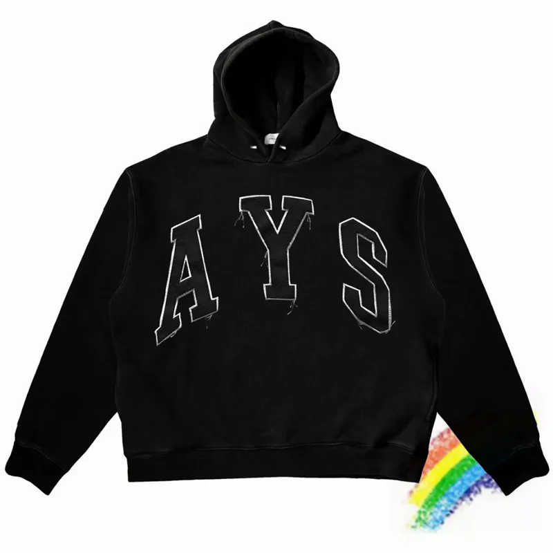 

Askyurself College Hoodie Men Women 1:1 High Quality AYS Heavy Fabric Towel Embroidery Letters Sweatshirts Askyurself Pullover