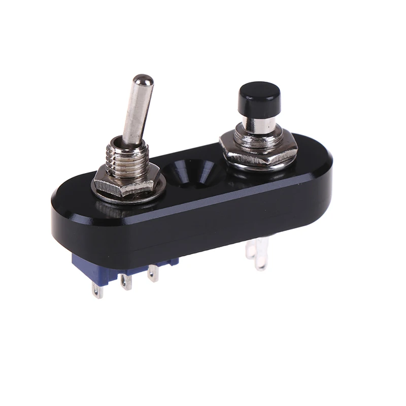 

1PCS Black Silver Color Motorbike Headlight Horn On/Off Button Control Switch Motorcycle Handlebar Switch