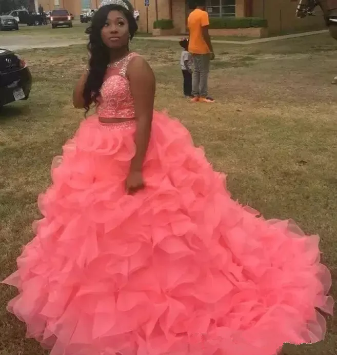 Элегантное милое платье Quinceanera с бисером 16 2022 бальное из органзы маскарадное