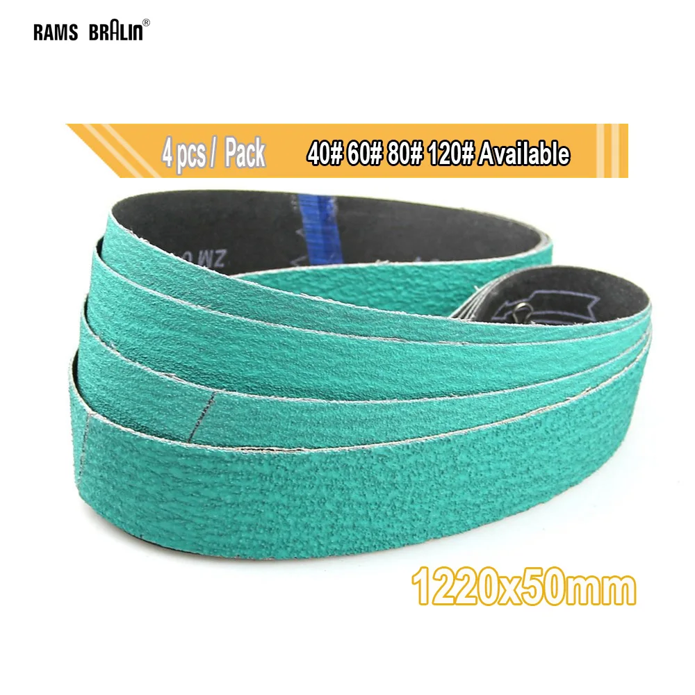 4 pieces 1220*50 mm Zirconia Abrasive Sanding Belts 48