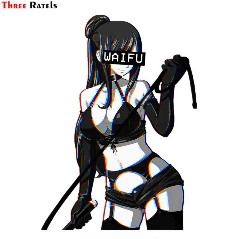 

Three Ratels FC441 Erza Waifu Cartoon 3D Stickers For Car Sexy Anime Decal