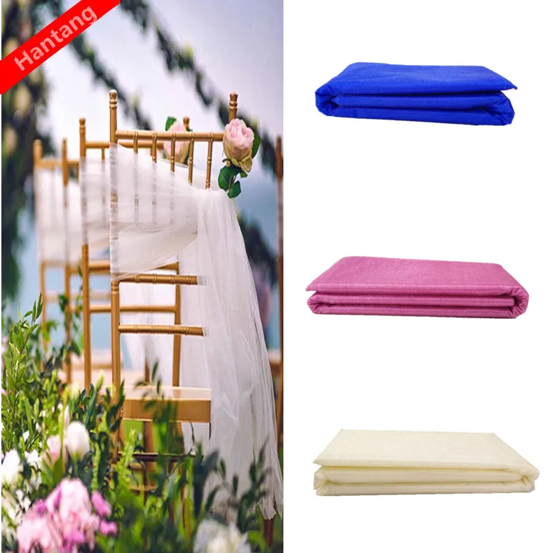 10 м/лот Хрустальная органза тюль рулон ткани для наружной свадебной вечеринки