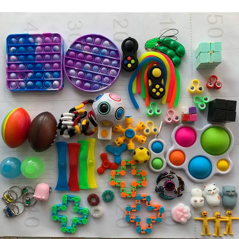 

Непоседа сенсорные набор игрушек, игрушка для снятия стресса, игрушки аутизм, тревожность снятия стресса пузырь Непоседа сенсорные игрушки...