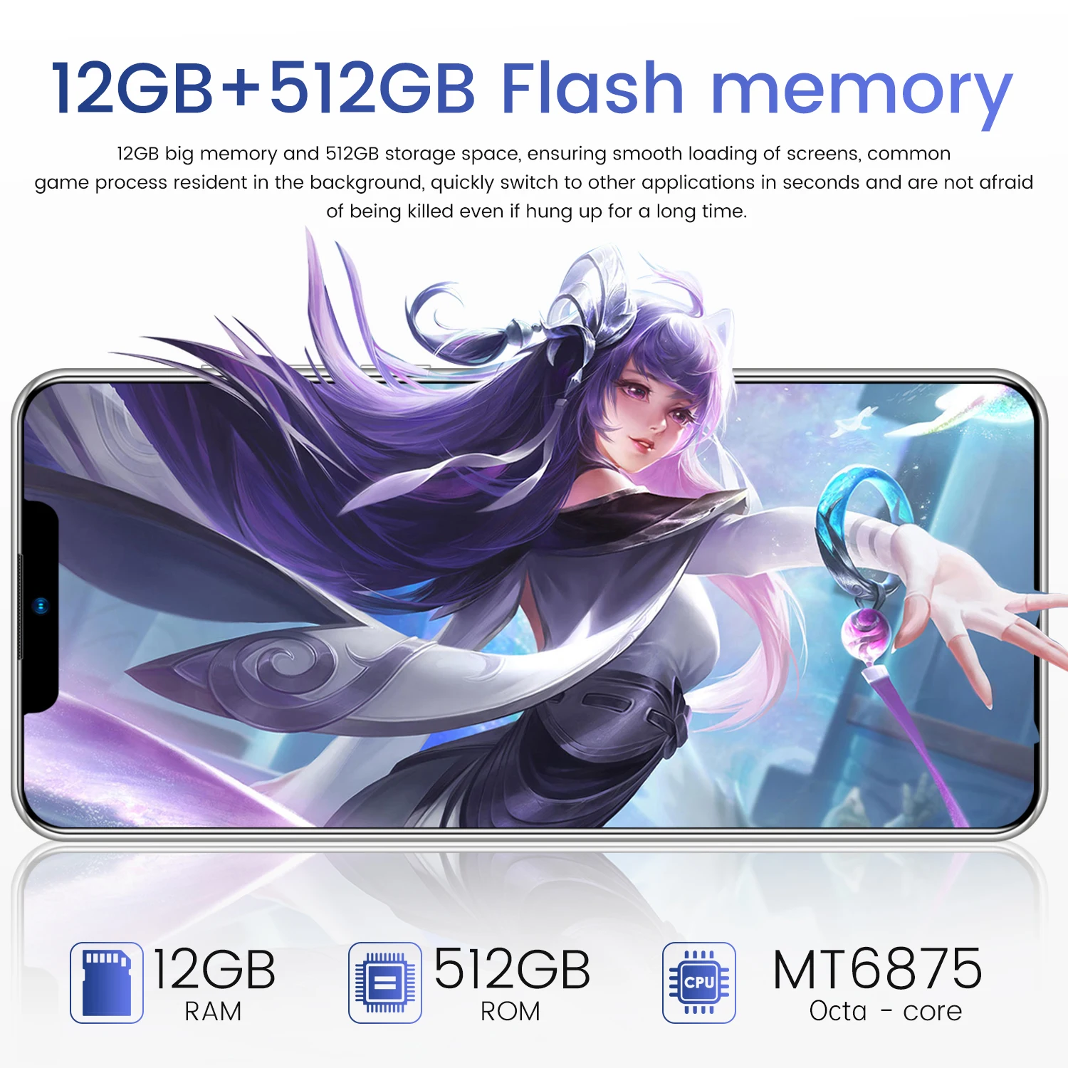 

2021 Hot Sell Global Version I13 Pro+ 6.6" Smartphone Octa Core 4800mAh 12+512GB 16+32MP Face ID Fingerprint Unlock 5G Cellphone