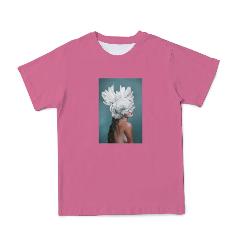 

2021 New Men's 3D Feather T-Shirt Clothing Solid Color Printing Casual O-Neck Short-Sleeved Large Size 110-6XL (Customizable)