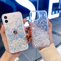 glitter liquid quicksand bling diamond phone case for vivo x30 x27 y73s y52s y20 x50 pro transparent cover case