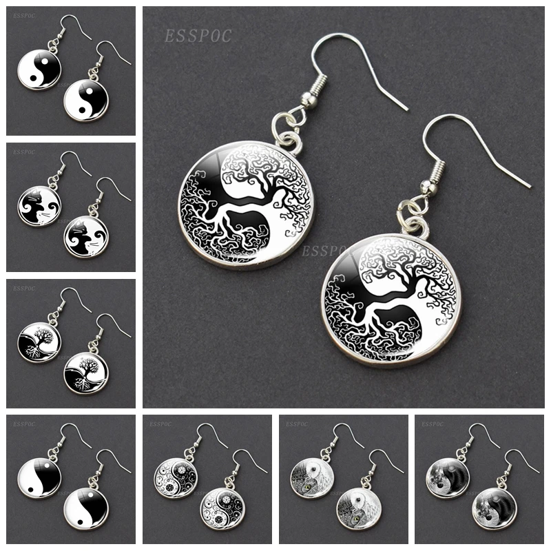 Женские серьги подвески Дерево жизни Yin модные для украшения аксессуары подарки