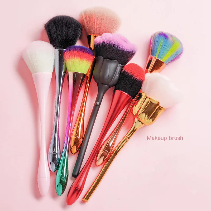 

Soft Powder Cleaning Glitter UV Gel Nail Art Makeup Blush Concealer Brush Nail Art Dust Cleaner Remover Manicure Tools Big Sizes