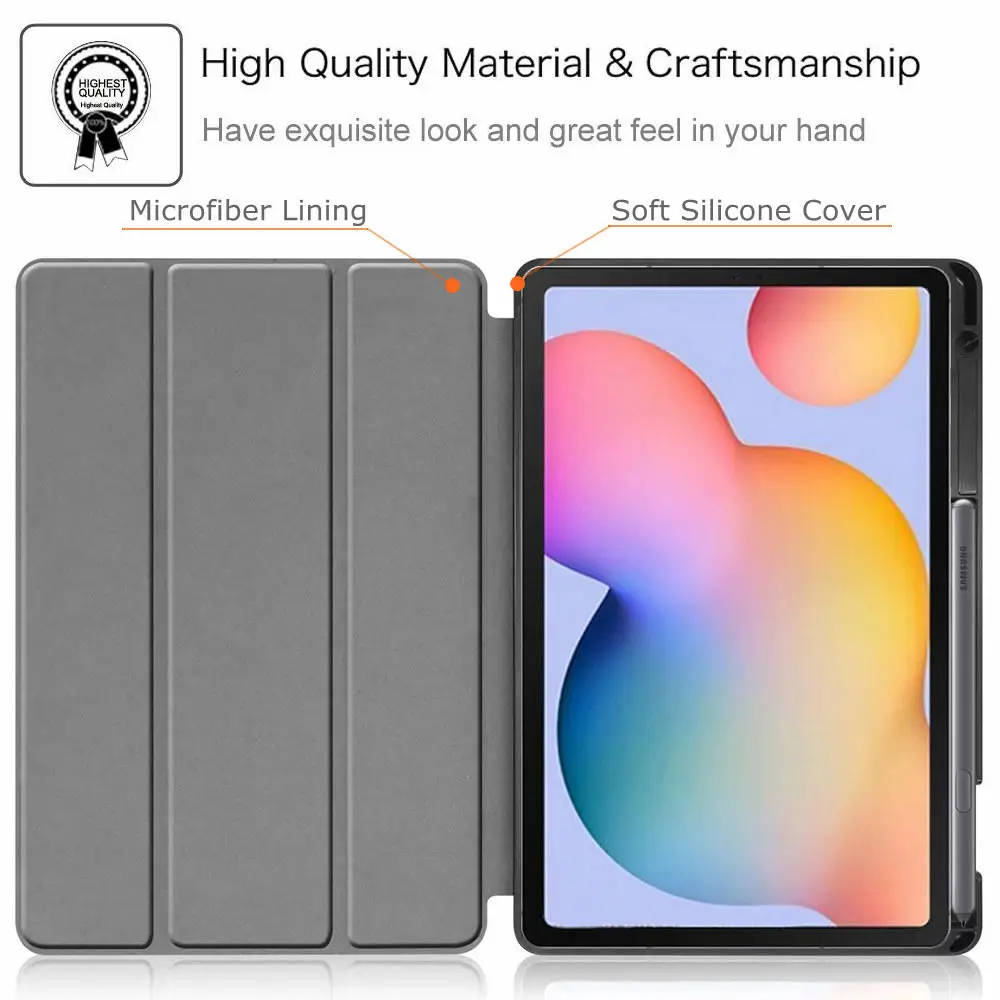 Мягкий силиконовый смарт чехол iBuyiWin для Samsung Galaxy Tab S6 Lite 10 4 SM P610/P615 планшета с