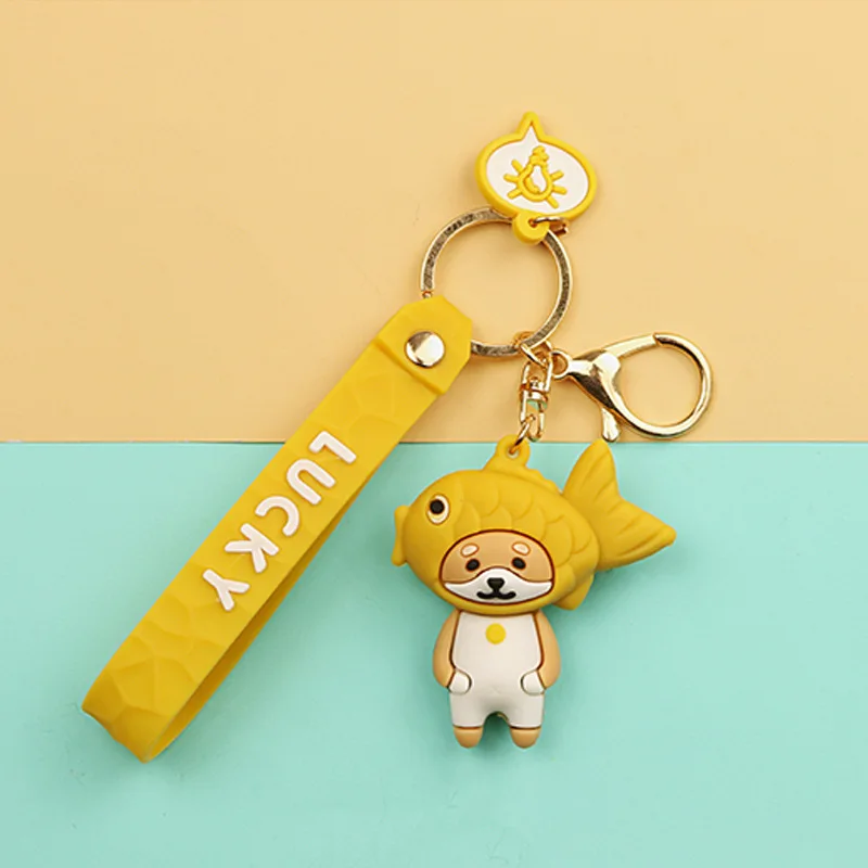 

Cute Snapper Roasted Cat Silicone Keyring Student Backpack Beautiful Pendant Car Seat Keychains Birthday Gift Friend Keychain