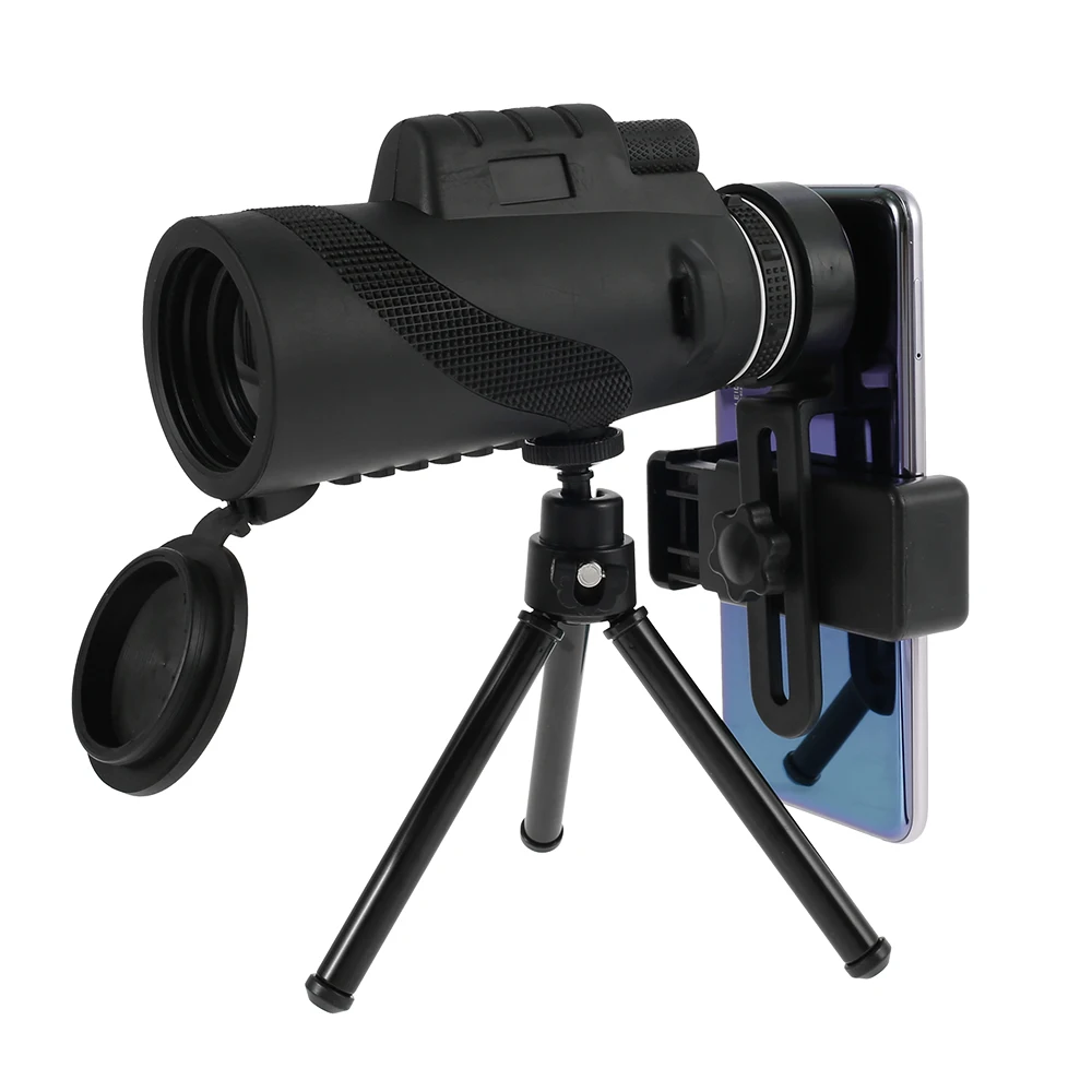 

40X60 Monocular Zoom Portable Prism BAK4 Optical Telescope Powerful Long Range Telescope for Smartphone HD Hunting Optics Scope