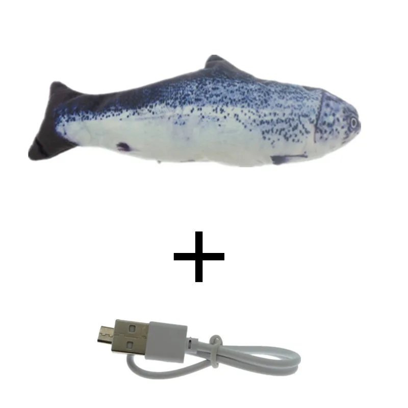 

Игрушка для кошек 30 см, рыба с электрической зарядкой от USB, искусственная танцевальная мягкая рыба, игрушка для кошек, электронная Рыба для ...
