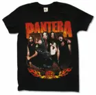 Черная футболка Pantera Flames, новый официальный ремешок Merch