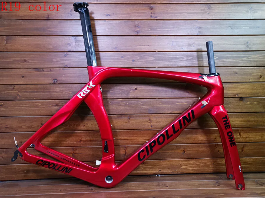 R19 color Новая модель Cipollini RB1K T1100 3k углеродная рама для дорожного велосипеда гоночный набор углеродных велосипедов Сделано в Тайване can XDB корабль - Цвет: R19 color