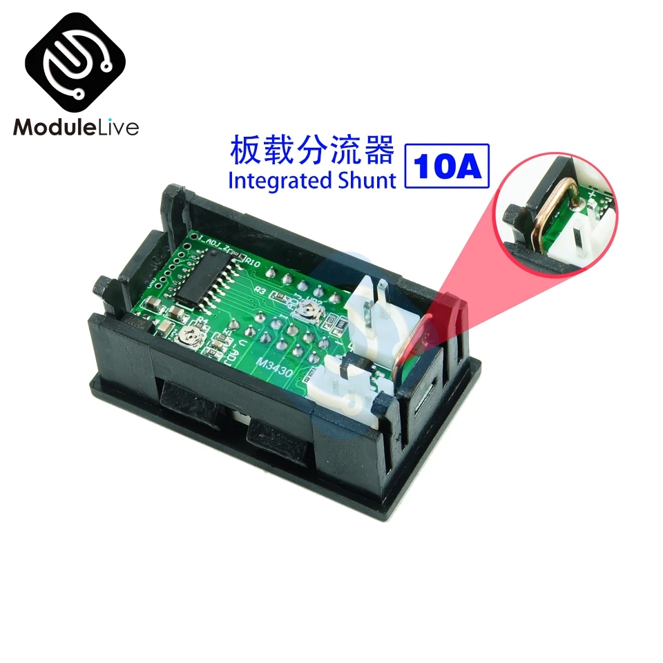 Измеритель напряжения вольтметр-амперметр 3-значный с двойным жк-дисплеем 110