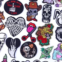 punk patches on clothes embroidery patches for clothing iron on patches for clothes hippie rock patch badge stickers appliques
