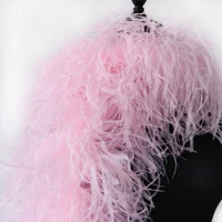 50cm natural fluffy ostrich feathers boa 10 ply thickness for wedding dresses clothes sewing accessories decoration crafts plume
