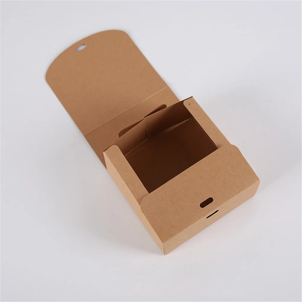 

10pcs Square Kraft Paper Box Gift Box Valentine's Day Gift Package Box Candy Storage Boxes With Ribbons Small Gifts Crafts Boxes