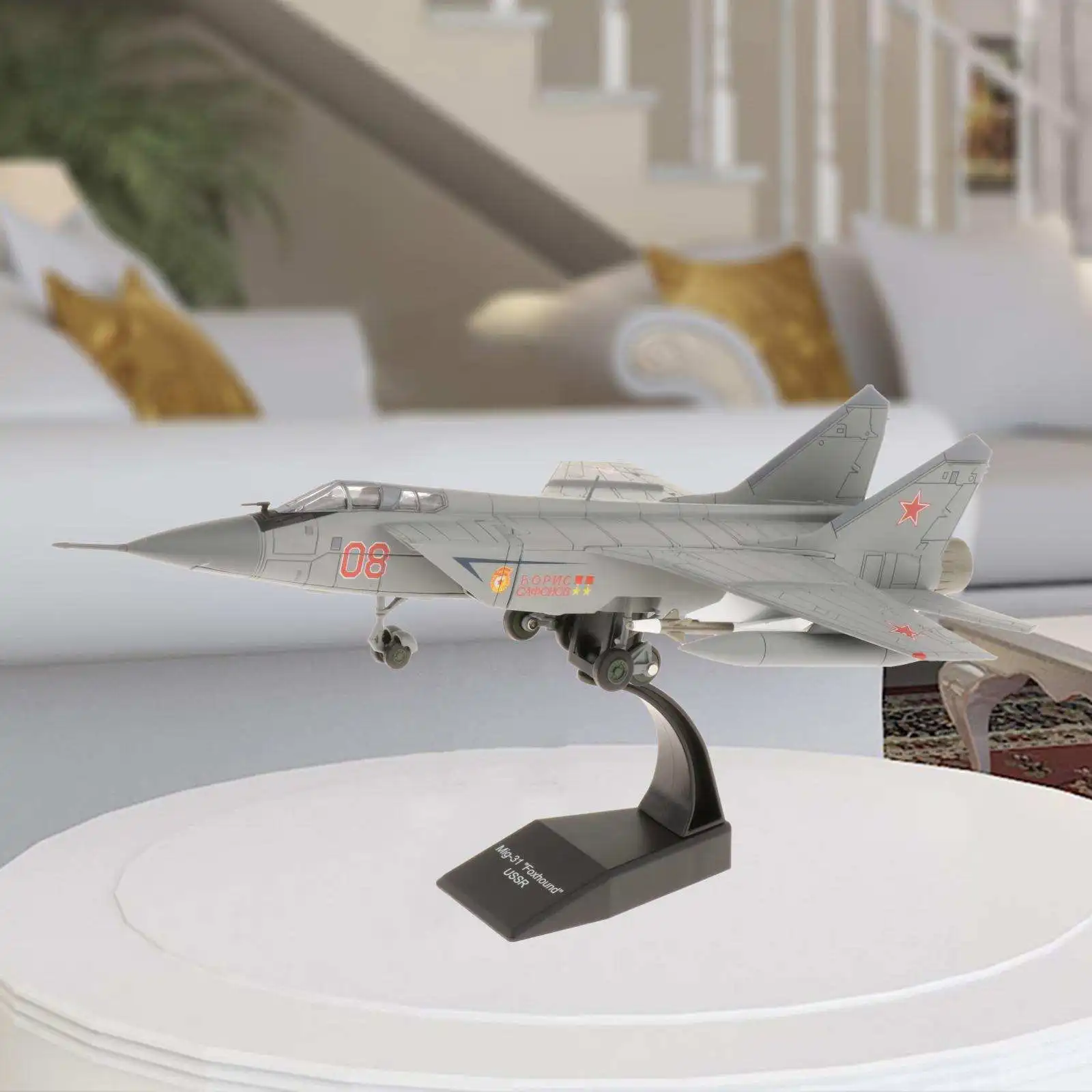 

1/72 Mig-31 Diecast Alloy Fighter Model Plane Airplane Helicopter Aircraft Model with Display Stand