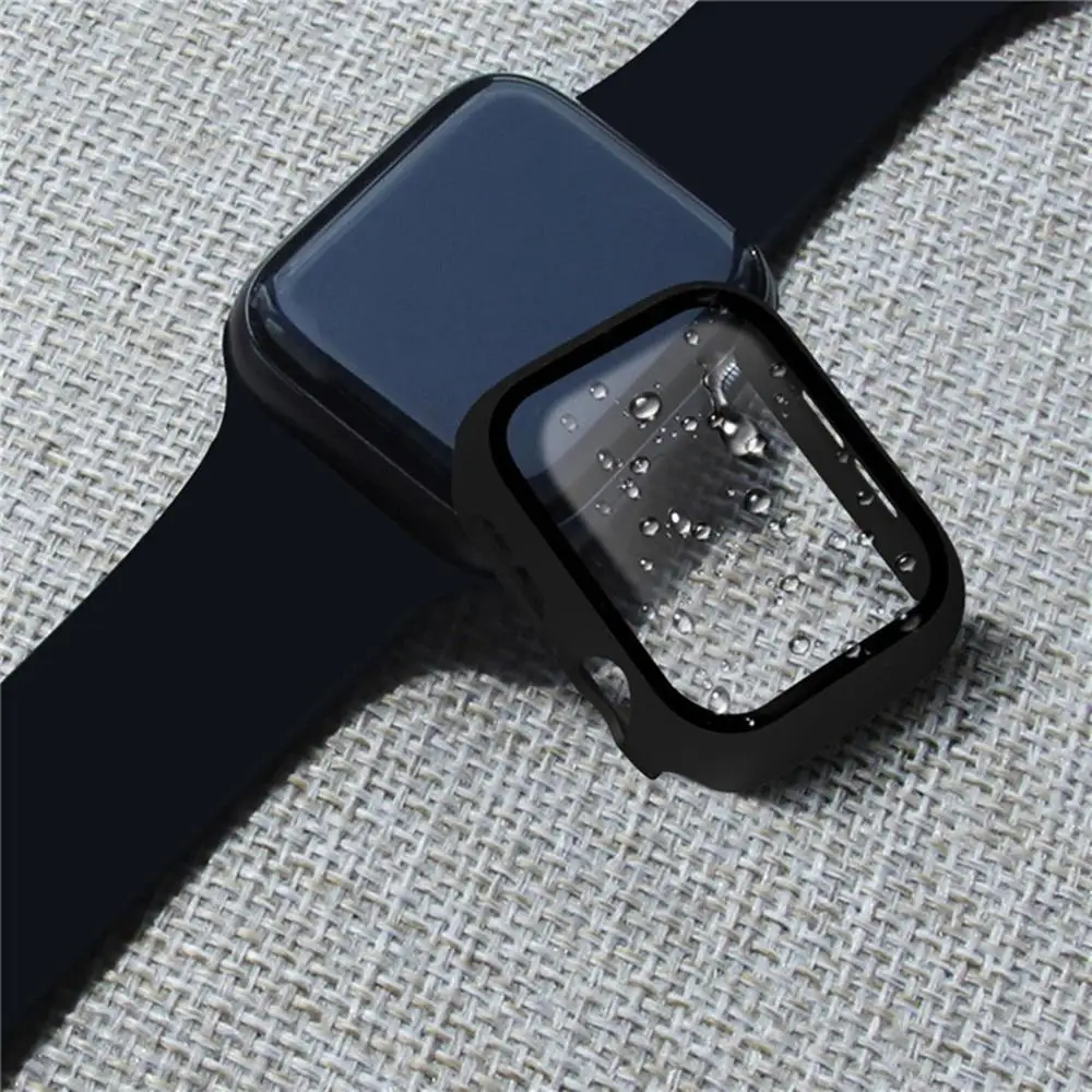 

Glass+cover For Apple Watch case 44mm 40mm iWatch 42/38mm bumper Screen Protector Accessories for applewatch serie 5 4 3 2 SE 6