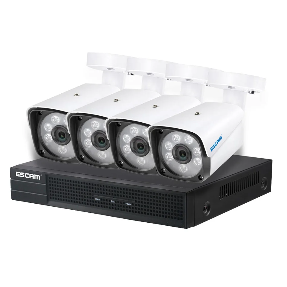 4 канала 1080P POE Система видеонаблюдения NVR комплекты шт. H.265 IP-камера наружная IP66