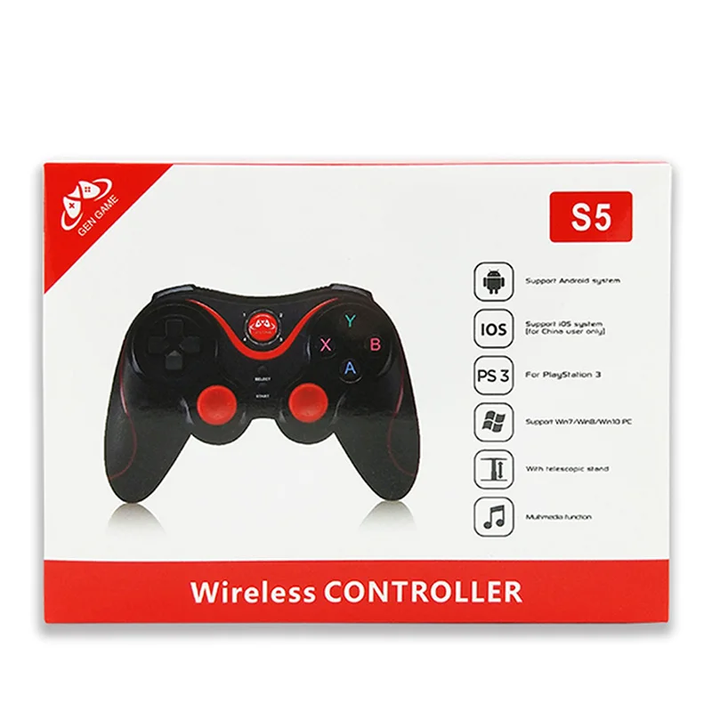 Gamepad Bluetooth геймпад беспроводной игровой контроллер с держателем для игровой консоли Android смартфон ТВ коробка - Цвет: Gamepad