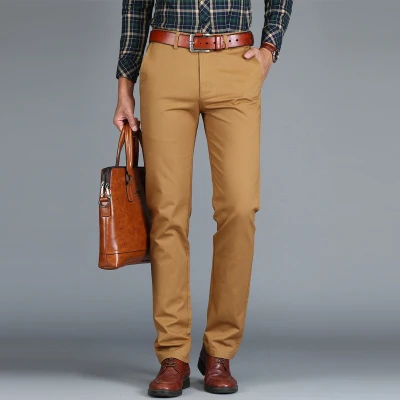

Daily Pants Loose Cotton Full Length Fashion Men Pants Casual Male Straight Fit Long Trousers Pants Men Social Big Size Summer