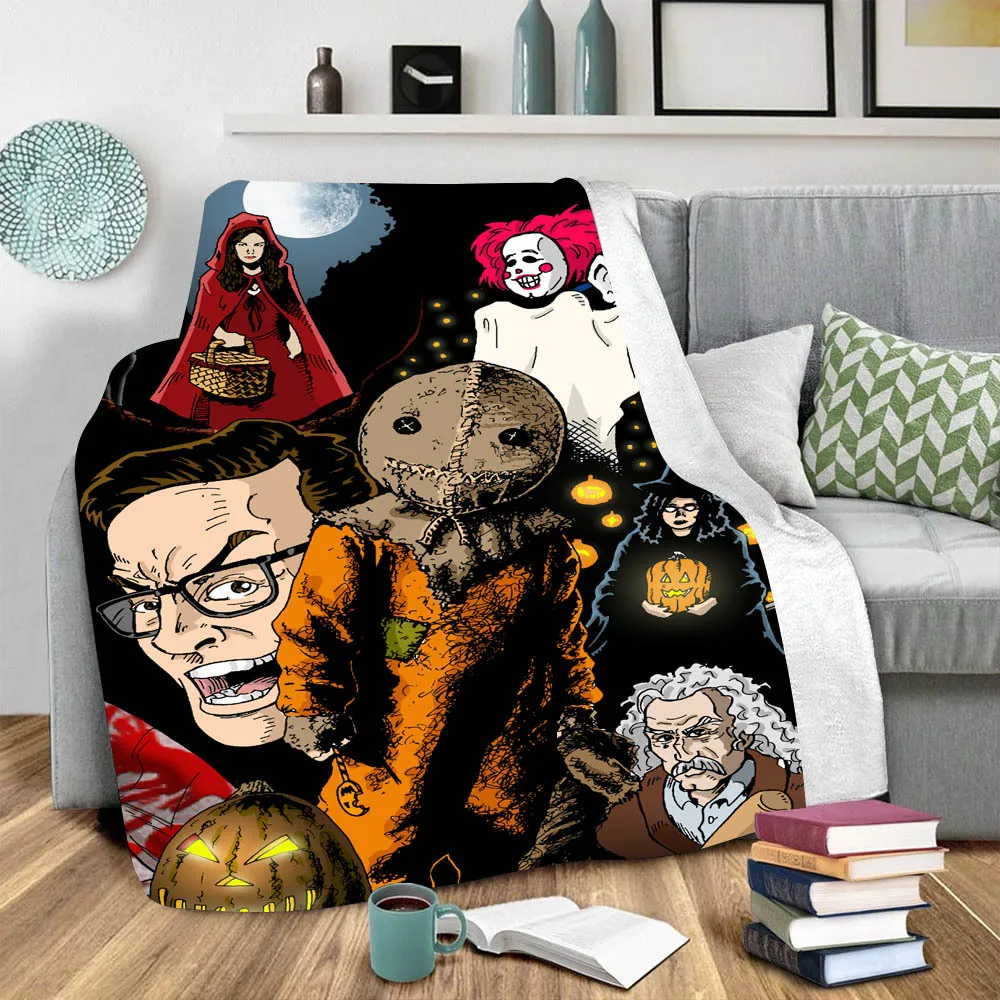 

Michael Myers 3D Printed Plush Fleece Blanket Adult Home Office Washable Casual Kids Horror Sherpa Blanket 03