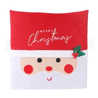 christmas decoration santa claus chair cover with led lights christmas chair back cover for cafes and restaurants high quality