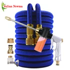 Поливочный шланг, волшебный садовый шланг, 12 растягивающийся гибкий шланг высокого давления для мытья автомобиля, пистолет-распылитель для пены, для орошения, Садовые принадлежности