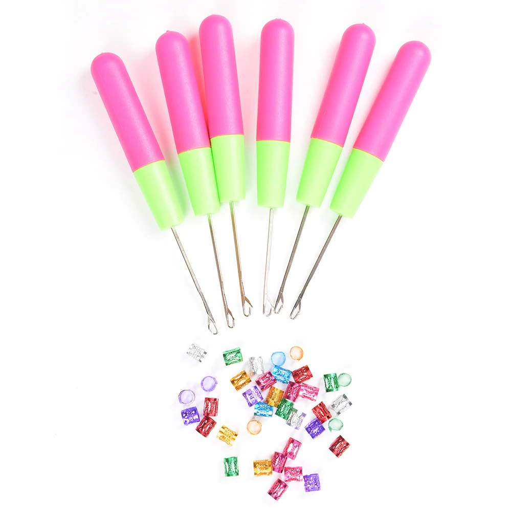 Вязаные плетеные волосы для наращивания спицы с дредлоком цветные колечки волос|