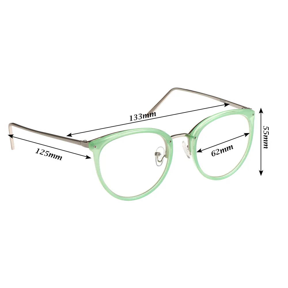 

1PC Fashion Myopia Optical Lens Glasses Women Men Trendy Classic Metal Frames Eyeglasses Clear Lenses Vision Care Spectacles