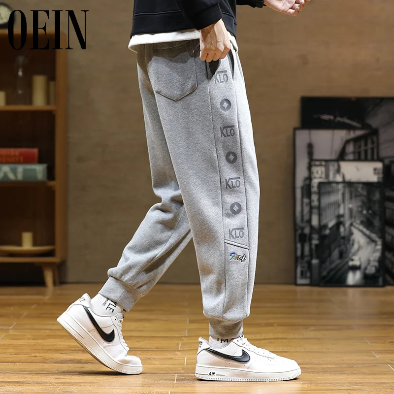 

OEIN Spring Autumn Harem Baggy Sweatpants Men Sportswear Black Jogger Pants Male Zip Pockets Track Trousers Plus Size 6XL7XL 8XL