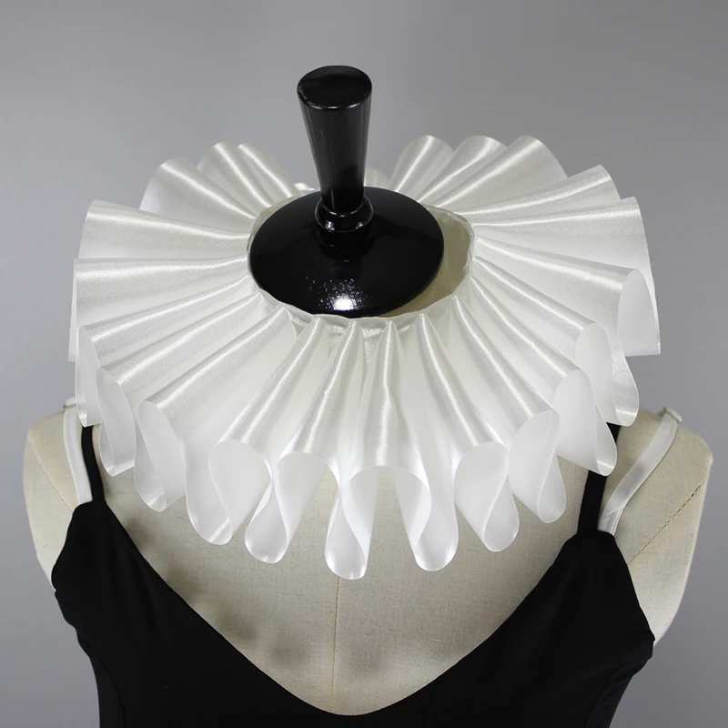 

Renaissance Elizabethan Ruffled Collar Neck Ruffle Women Victorian Costume Halloween Cosplay Accessories FEA889