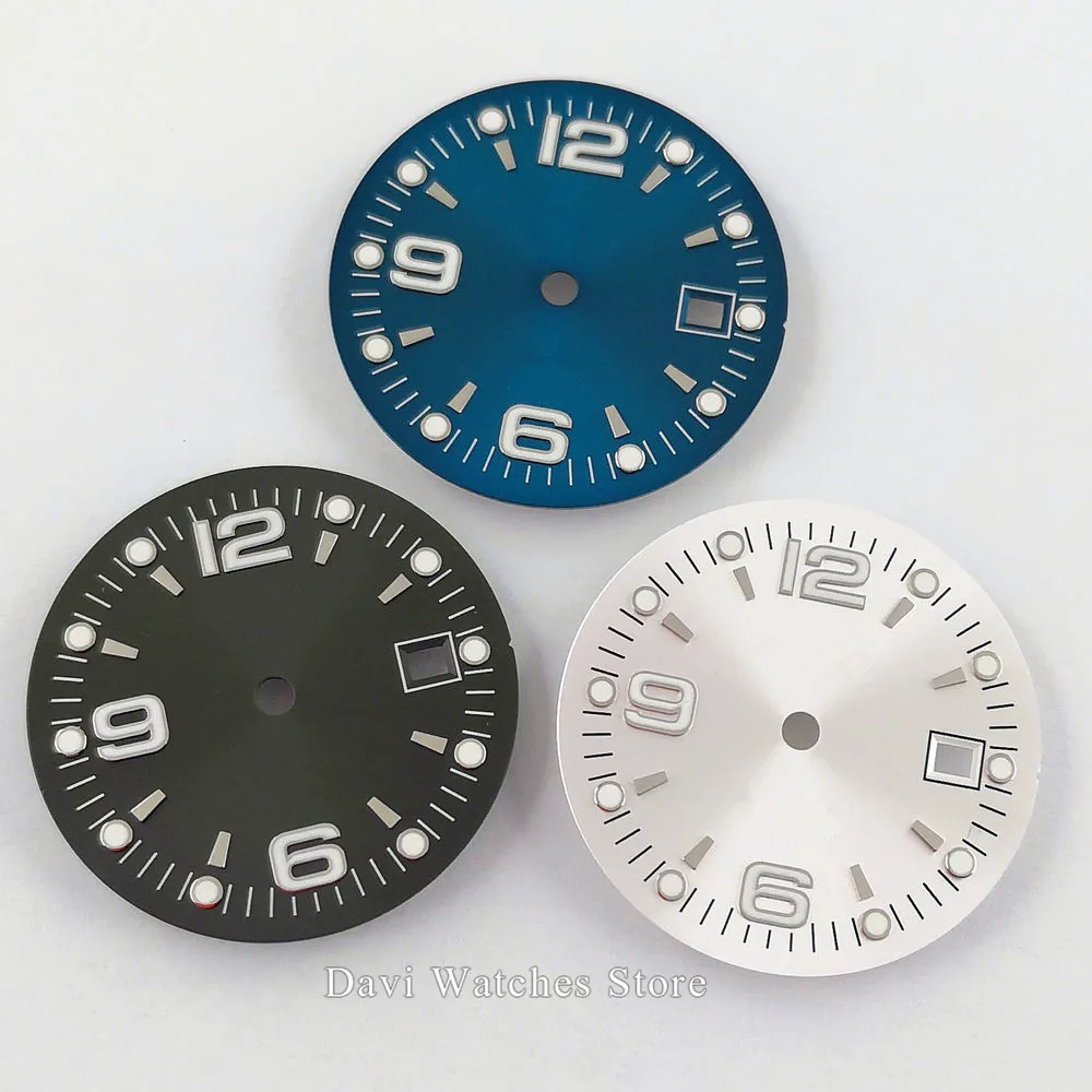 1PCS 31.5mm bliger/sterile blue black silver watch Dial Fit ETA 2836/2824 DG2813/3804 Miyota 8215 821A 8205 automatic movement