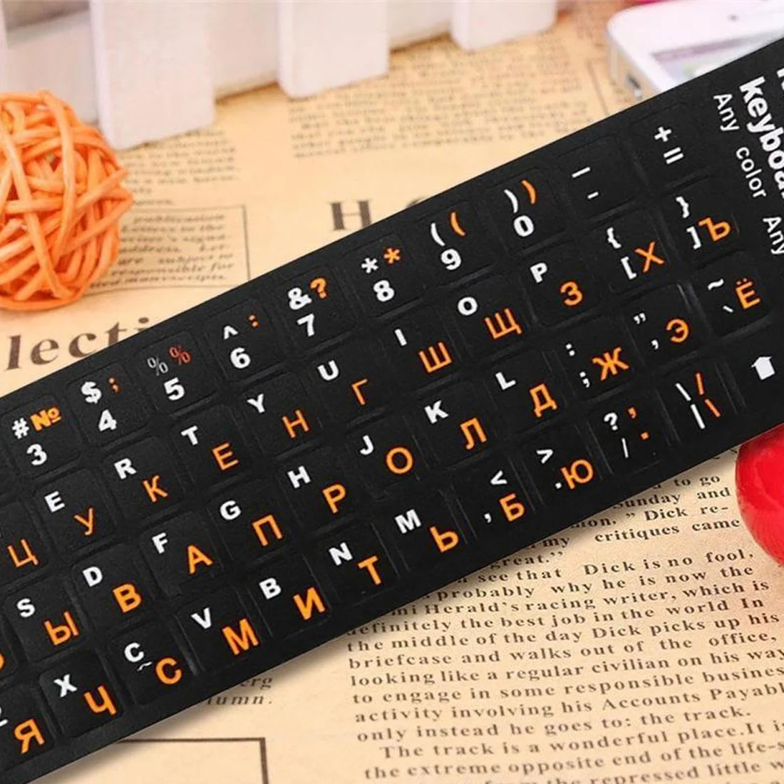 

The Russian alphabet keyboard sticker of the notebook computer desktop keyboard cover covers the Russian sticker