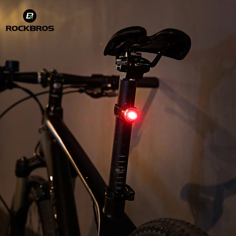 ROCKBROS водонепроницаемый умный велосипедный светильник USB перезаряжаемый IPX5