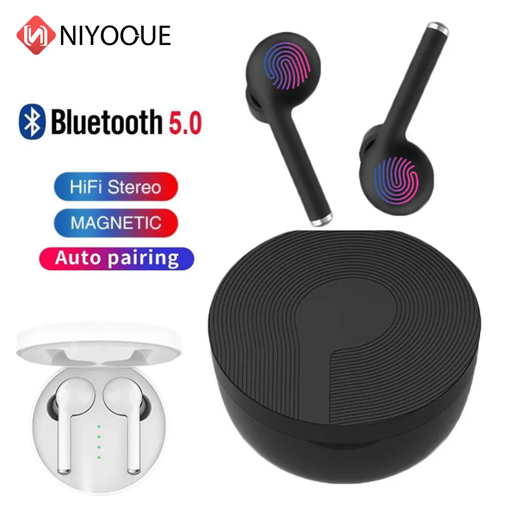 NIYOQUE наушники вкладыши TWS Беспроводные с микрофоном TW40 Bluetooth 5 0 спортивные стерео