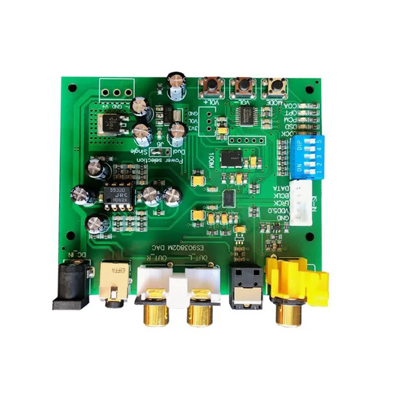 

ES9038Q2M I2S IIS DSD DOP Coaxial Fiber SPDIF Digital Audio DAC Decoder Board support 32bit 384k DSD128 DSD256 for hifi