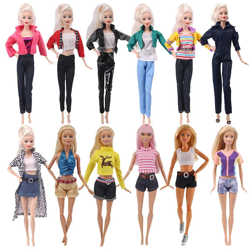 

Summer Suit Handmade Fashion Outfit Daily Casual Clothes For Barbies Doll Clothes Accessories Baby Russian DIY Toys Girl's Gift