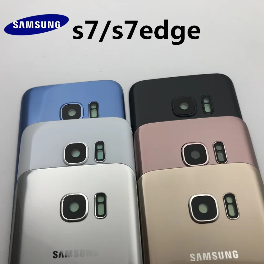 Новинка,, для samsung Galaxy S7, G930, s7 edge, g935, Задняя стеклянная крышка, задняя крышка, крышка батареи, дверь+ передняя стеклянная линза+ клей+ Инструменты