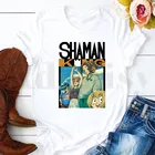 Аниме Shaman King Yoh Asakura Amidamaru 90-х Симпатичные женские топы с коротким рукавом тройники Harajuku винтажные рубашки женская футболка