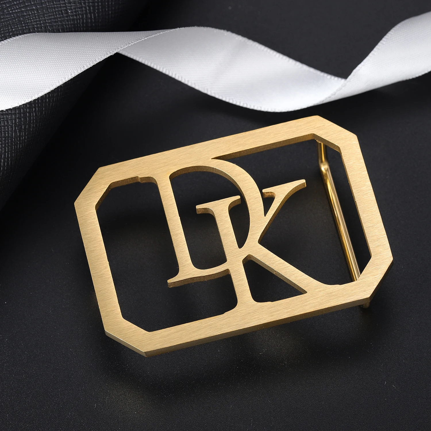 

High Quality PU Leather Belt Custom Pesonlized Stainless Steel Double Letter Belt Buckle Unisex Accessories Gift For Friend