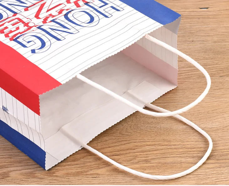 Бесплатный образец рекламная переработанная Модная Бумажная Сумка-тоут для